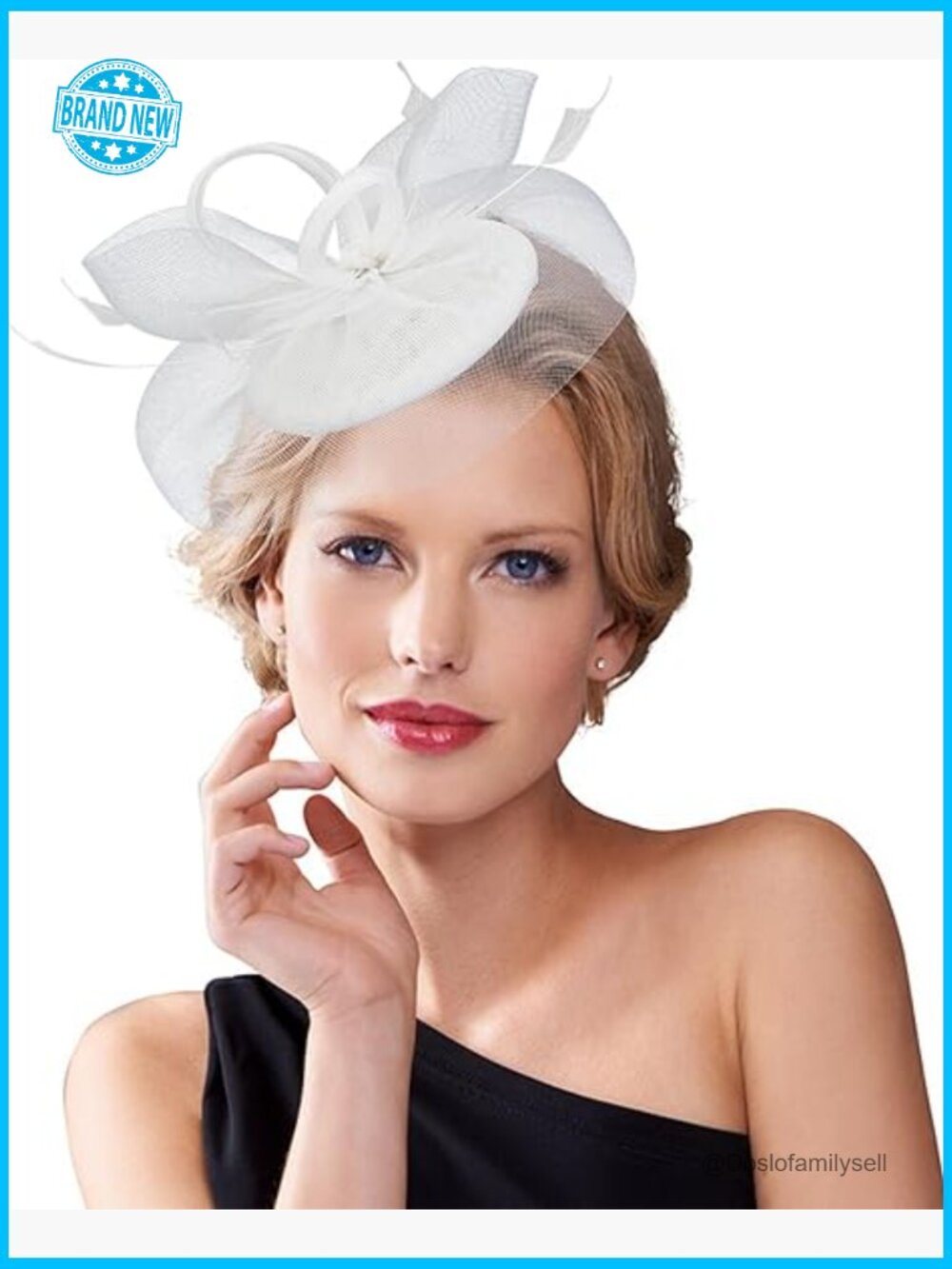Elegant Tea Party Fascinator Hat Women Derby Pillbox Flower Feathers Wedding